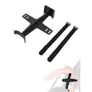 스트랩이 달린 JFG 레이싱 더트 바이크 포크 세이버, 11.22인치 9.06인치 범용 모터사이클 가드 스페이서 지원 브레이스 블랙