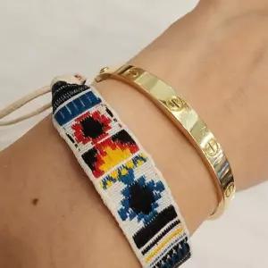 길이조절 에스닉 줄 매듭 커플 팔찌 우정 발찌 연인 친구 선물 북유럽 기념품 에스닉