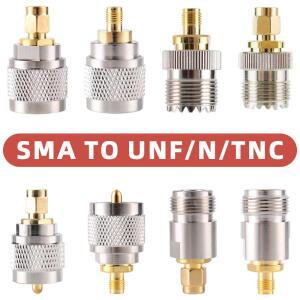 2Pcs SMA 여성 남성 PL259 SO239 N UHF TNC RF 안테나 커넥터 동축 어댑터 구리 황동 변환기