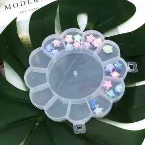 비즈공예재료보관 케이스 플라워형 13구 DIY 보관 비즈공예재료보관 비즈통 비즈재료통