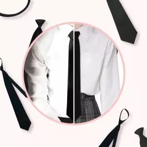 신입사원타이 블랙 자동 넥타이 남녀공용 peJ8+2SFd