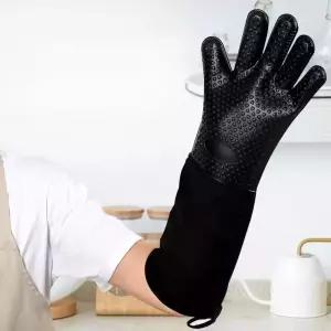 긴 오븐 장갑 두꺼운 오븐장갑 주방 글러브 제빵 캔버스