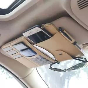 차내 보관 효율 높은 차량용 선바이저 수납포켓 구조