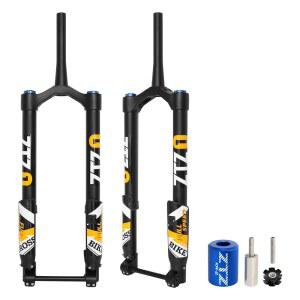 오버허브 20 / 26 인치 5.0 팻 타이어 바이크 에어 마운틴 인버티드 서스펜션 포크, 스루 액슬 15 150mm MTB 수동 잠금, 리바운드 조정 스트레이트 테이퍼 프론트 스노우 비치 E 바이크용
