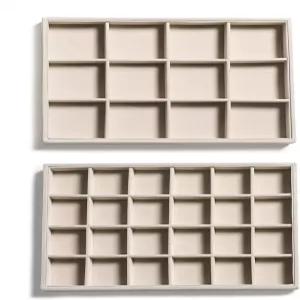 서랍용 프리뷰티 스태커블 벨벳 주얼리 정리함 트레이 삽입 보석 보관 디스플레이 케이스 스터드 귀걸이