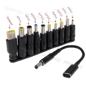 65W 유형 C 노트북 전원 어댑터 커넥터 플러그 USB C-범용 충전기 잭 용 케이블 코드