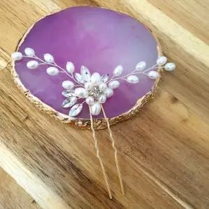 진주장식 큐빅 셀프웨딩 헤어핀 포인트 뒤꽂이핀 한복뒤꽂이 웨딩 머리장식 고정