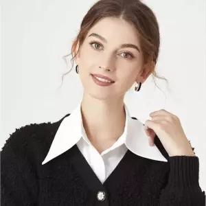 브이넥 니트 가디건 레이어드 페이크 카라 넥 케이프 카라이너넥케이프 레이어드이너셔츠