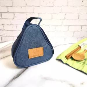 보온보냉 소풍도시락 삼각 네이비 가방 도시락가방 직장인