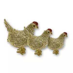 [셀러에이드]칠보 닭 장식품 3p 인테리어장식품 미니어처 집꾸미기