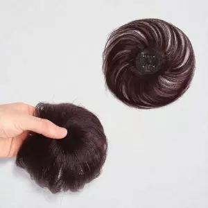 [셀러에이드](레드브라운) 자연스런 인모 탑커버 부분 정수리가발 인모가발