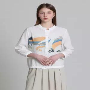 [크레송][크레송(CRESSON)]  퀄이 다르다 우아한 썸머 블루종 블라우스 (택가격178000원)