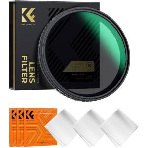 K&F 컨셉 77MM 가변 ND 필터 ND2-ND32 카메라 렌즈 필터(1-5개 스톱) 28개 다층 코팅 방수 기능이 있는 X 크로스 HD 중성 밀도 없음(나노-X 시리즈)