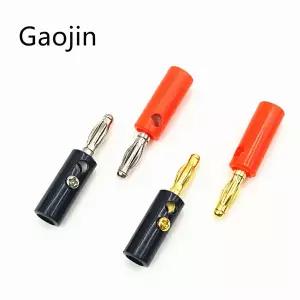 오디오 스피커 나사 바나나 골드 플레이트 플러그 커넥터  블랙 레드 온라인  골든 4mm 재고 있음 10 개