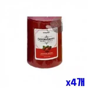 [셀러에이드]WL 글라스 향초 캔들 스트로베리 6x7.5cm x4개 양초