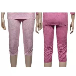 할머니 내복 바지 9부 꽃무늬 레이스 간절기내복 겨울레깅스 겨울타이즈