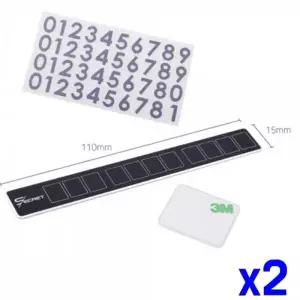 [셀러에이드]WL 스탠드형 주차알림판 블랙 메탈 x2개 주차번호판