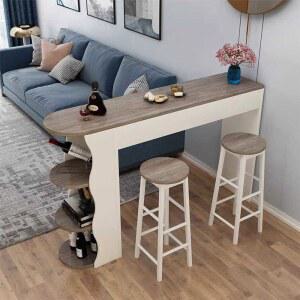 미니 홈바 테이블 좁은 인테리어 식탁 이동식 주방 원목