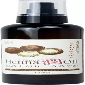 헤나 준 오일 4.2온스 120ml 염색 코스모스 천연 성분으로 만든 유기농