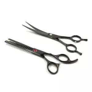 [반려] 반려동물 애견 커브 숱 미용 가위 19cm