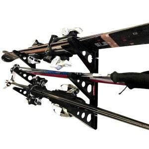 차고 벽 선반을 위한 스토어 유어보드 스키 랙 U2013 헤비 듀티 수평 마운트 및 스노보드 - 스노우보드 기어 멀티 스포츠 스케이트보드 정리함 액세서리 3켤레 보관 가능