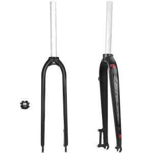 MEGNHNA 자전거 리지드 프론트 포크 알루미늄 합금 경량 유니버설 26 27 5 29인치 산악 디스크 브레이크 28.6mm 스레드리스 스트레이트