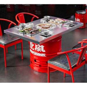 깡통테이블 빈티지 인테리어 술집 불판 식탁 삼겹살