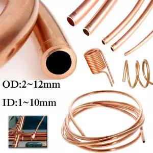 동파이프 구리 1M 연질 튜브 코일 2mm-12mm 외경 에어컨 냉동 DIY 냉각 프로젝트용 파이프 와이어 공예 제
