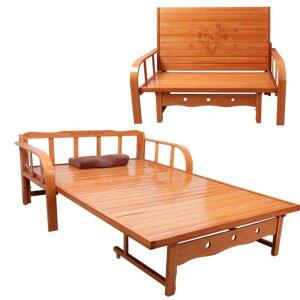 가정용 소파 벤치 겸용 의자 침대 손님 원목 접이식