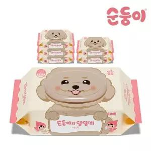 [순둥이] 댕댕이 베이직 강아지 물티슈 캡형 80매 6팩[35865273]