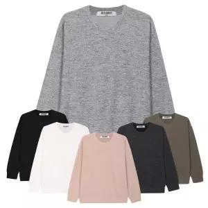 [NS홈쇼핑][모로엠] 남성 무지 리브드 베이직 라운드 맨투맨 5C-KN-Q010[35864995]