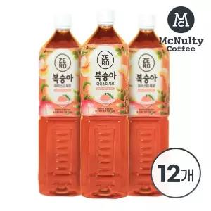 [NS홈쇼핑]맥널티 복숭아 아이스티 제로 1.5L 12입[35865160]