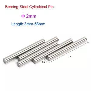 100 개/몫 직경 2mm 베어링 스틸 롤러 핀 원통형 핀 위치 지정 다웰 스틸 고정 샤프트 라운드 바 솔리드 로