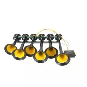 에어혼 화물차 크락션 12/24V 자동차 음악 6 튜브 수정 트럭 기차 범용 전자 제어 슈퍼 시끄러운 휘파람 전