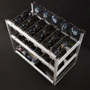 채굴 케이스 비트코인 무광 마이닝 프레임 오픈랙 선반