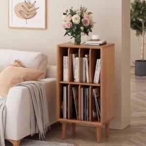 레코드판 수납장 보관함 수납 턴테이블선반 원목