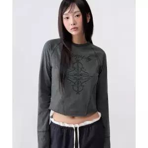 매장정품 CODEGRAPHY 코드그라피 CGP (우먼) 피그먼트 롱슬리브_차콜 CBDFWTL011CH 1385409