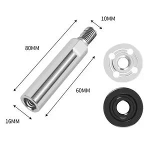 앵글 그라인더 비트 연장 샤프트 80mm M10 연마 패드 연삭 연결 어댑터 전동 공구용 내구성 있는 로드