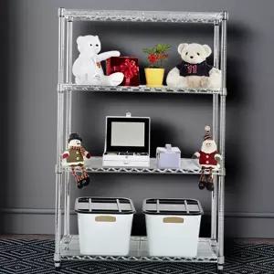 조립식 메탈 선반 다용도 국산 와이어 메탈 4단 선반 팬트리 공간활용 시스템 세탁실 이동식 진열 높이