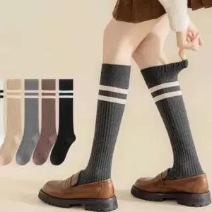 롱양말 여성 골지 양말 니삭스 무릎 반양말 골프 필라테스 스