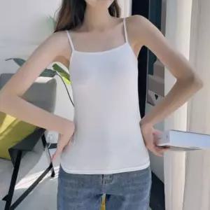 여성 끈나시 베이직 무지 신축성 언더웨어 이너 nrW7+6fCJ