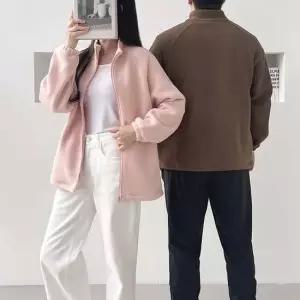 남자 여자 캐주얼 데일리 편안한 양털 후리스 집업 재킷