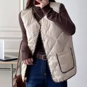 여성 누빔 퀄팅 패딩 조끼