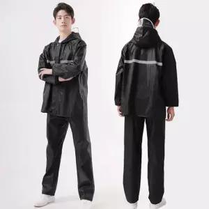 야간 작업 3M 반사 스트립 방수 레인수트 배달 우비