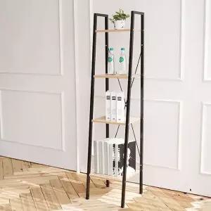 북선반 우드중형선반 원목수납 좁은사다리 다용도조립