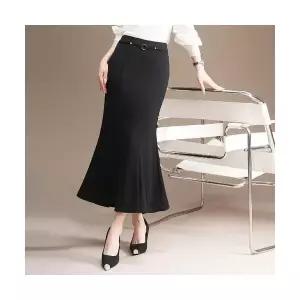 몰도 여자 H라인 스커트 머메이드 힙업 A라인 가을 원턱 슬림핏 오피스 롱 젠3