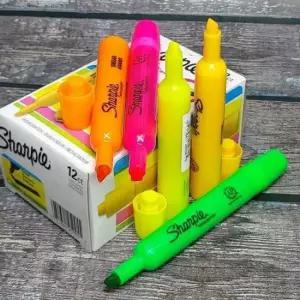 [문구/오피스] 형광펜 번짐없는 1다스 샤피 탱크 액센트 하이라이터