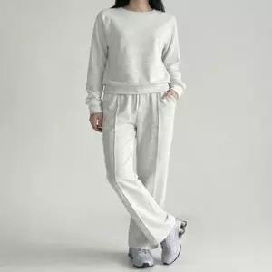 [텐바이텐][홍은]2단기장 캐주얼 맨투맨 핀턱 밴딩 트레이닝팬츠 세트