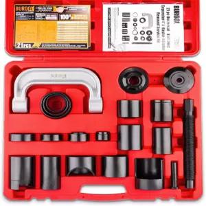 ZQYPENOZ 볼 조인트 프레스 키트 21피스 마스터 상부 및 하부 제거 도구 부싱 범용 자동차 차량 경트럭용 U