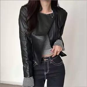 재킷 라이더자켓 바이커룩 가죽 여자 페이크 슬림핏